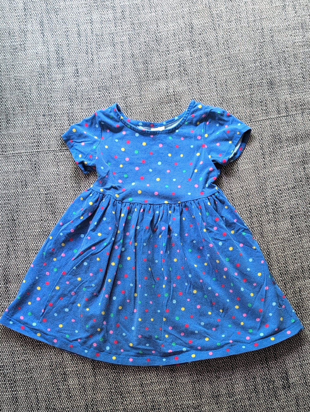 Hanna Andersson Royal Blue Polka Dot Play Dress